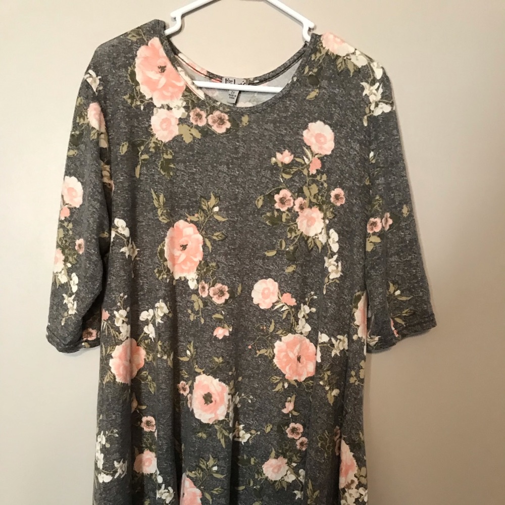 Women’s Plus Swing Dress Floral Print Size 2X